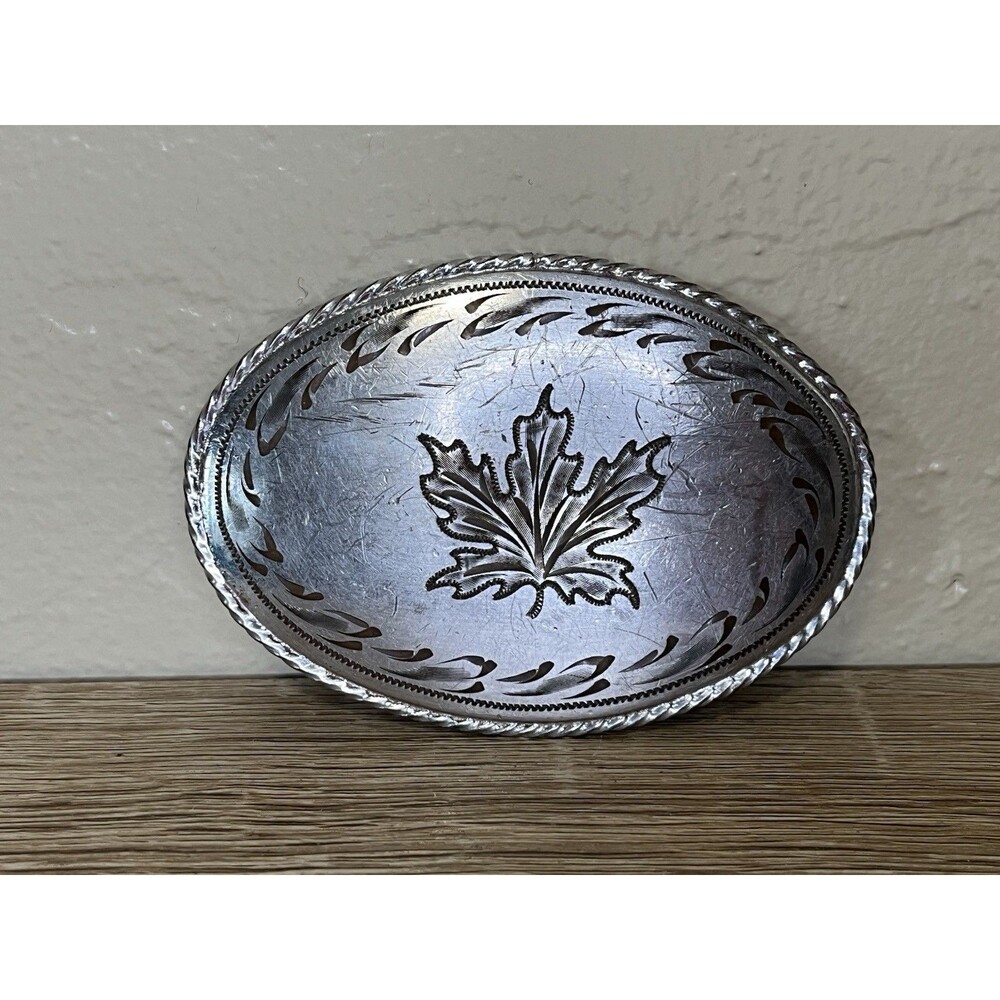 Vintage Belt Buckle Maple Leaf Canada
